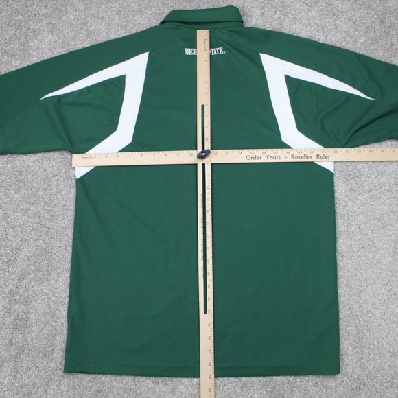 Nike Michigan State Polo Shirt Mens Medium Green Spartans FitDry Short Sleeve - Picture 10 of 12